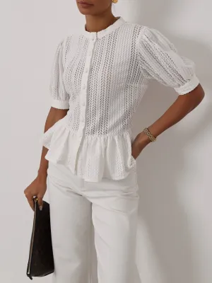 Allegra Spring Day Cotton Cardigan | White