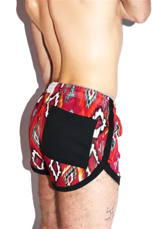 Dancing Dusk Running Shorts- Burgundy