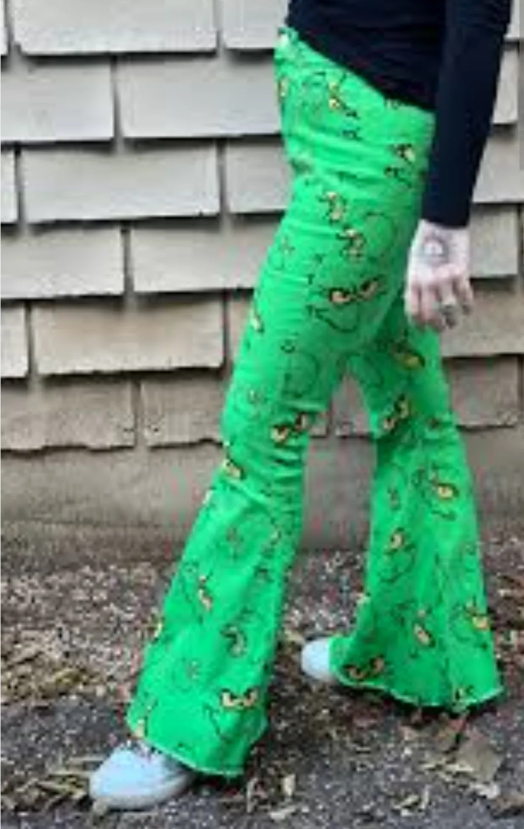 Grinch denim MOM jeans