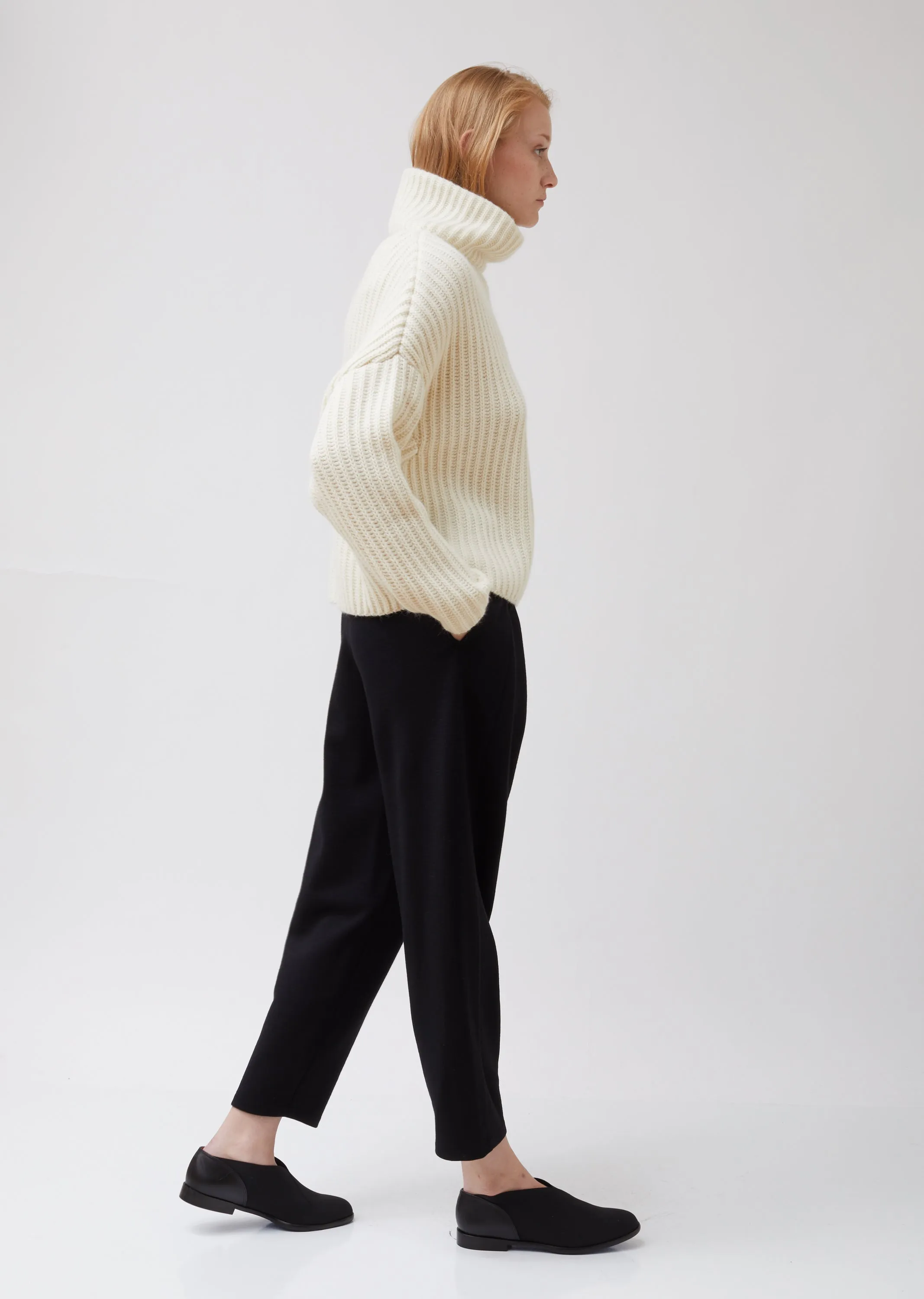 Jersey Pants with Pleats