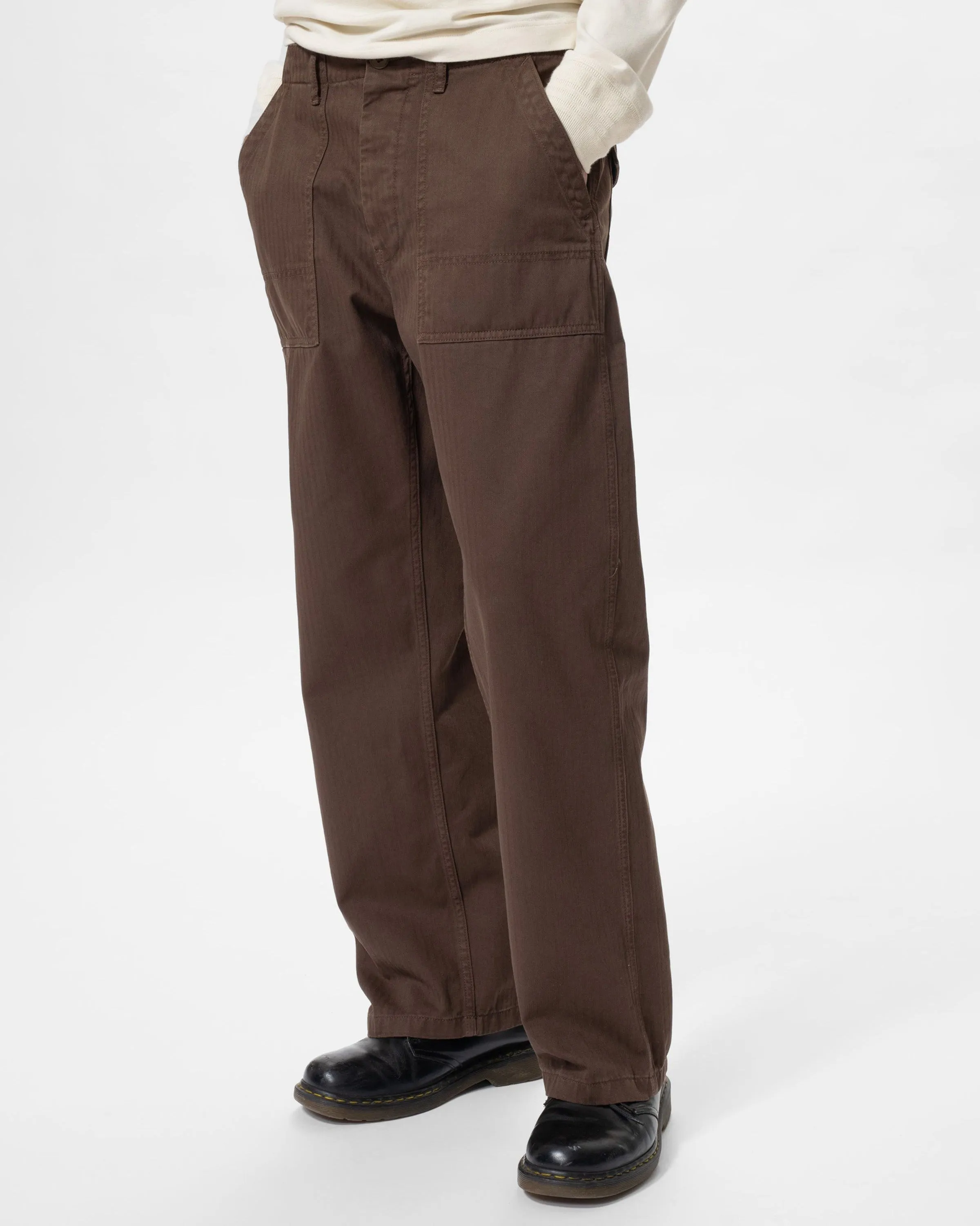 Nudie Tuff Tony Loose Fit Fatigue Pants - Walnut