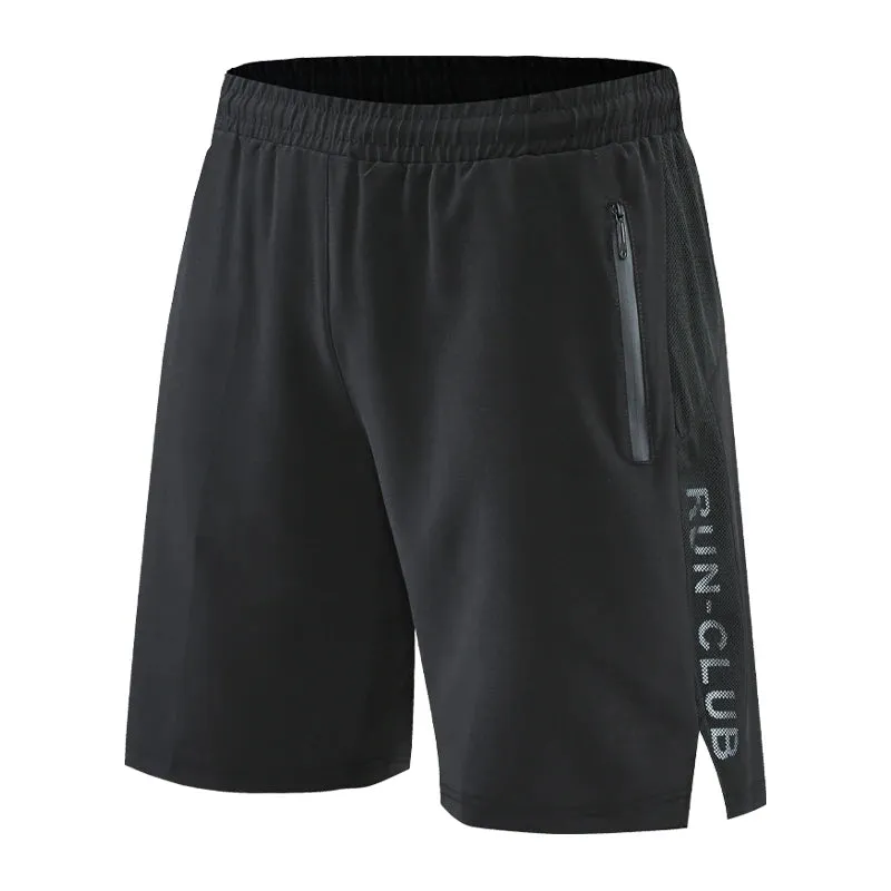 Patchwork Running Shorts Zip Pockets