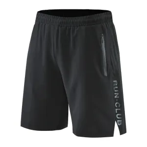 Patchwork Running Shorts Zip Pockets