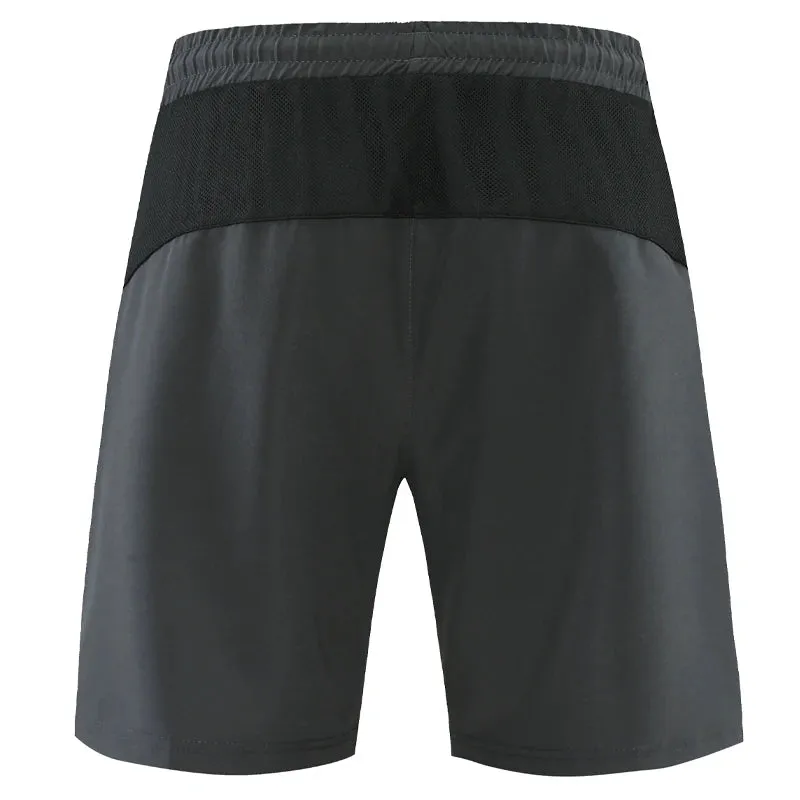 Patchwork Running Shorts Zip Pockets