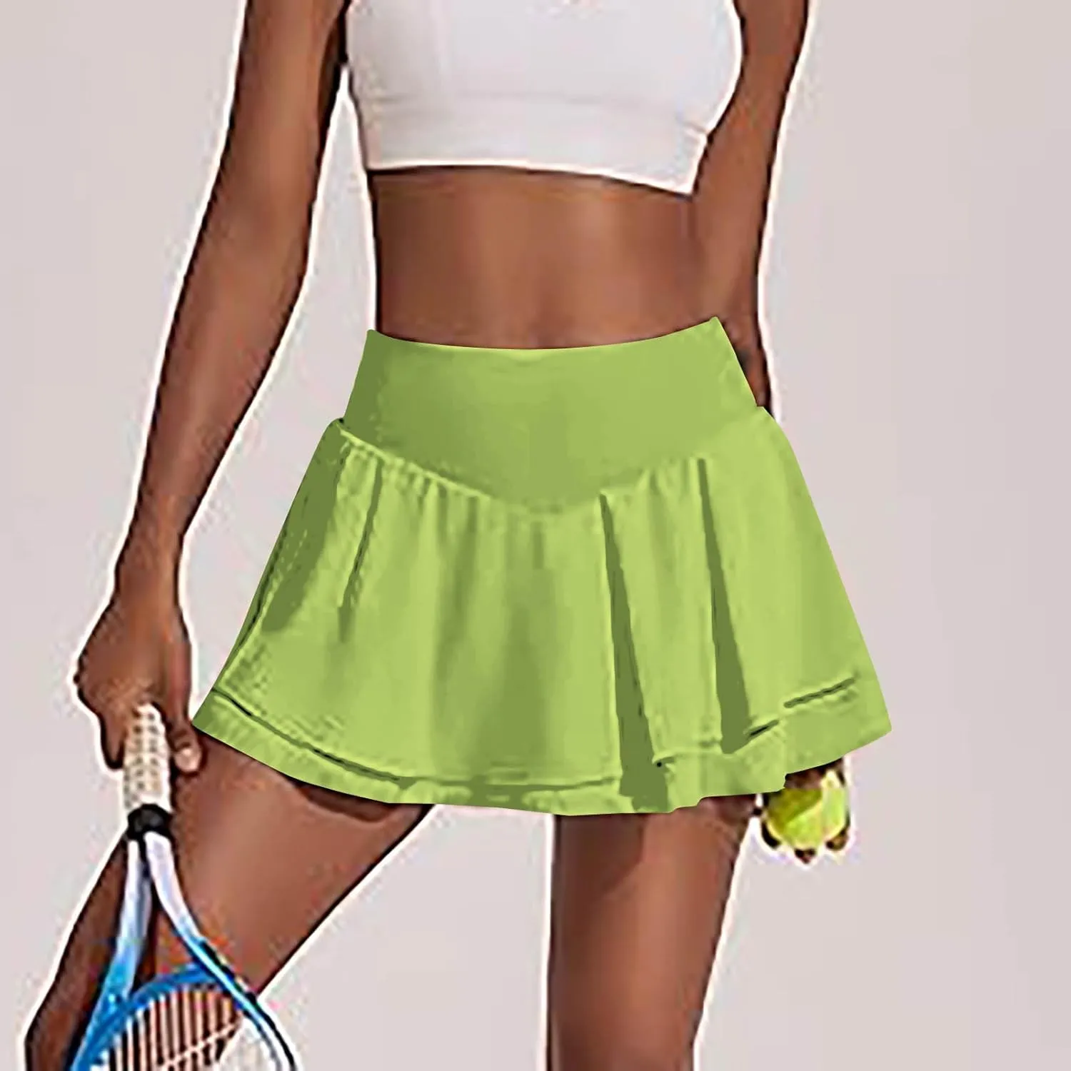 Plus Size Booty Shorts for Women Trendy Tummy Control High Waisted Yoga Shorts Casual Workout Shorts Tennis Skirts