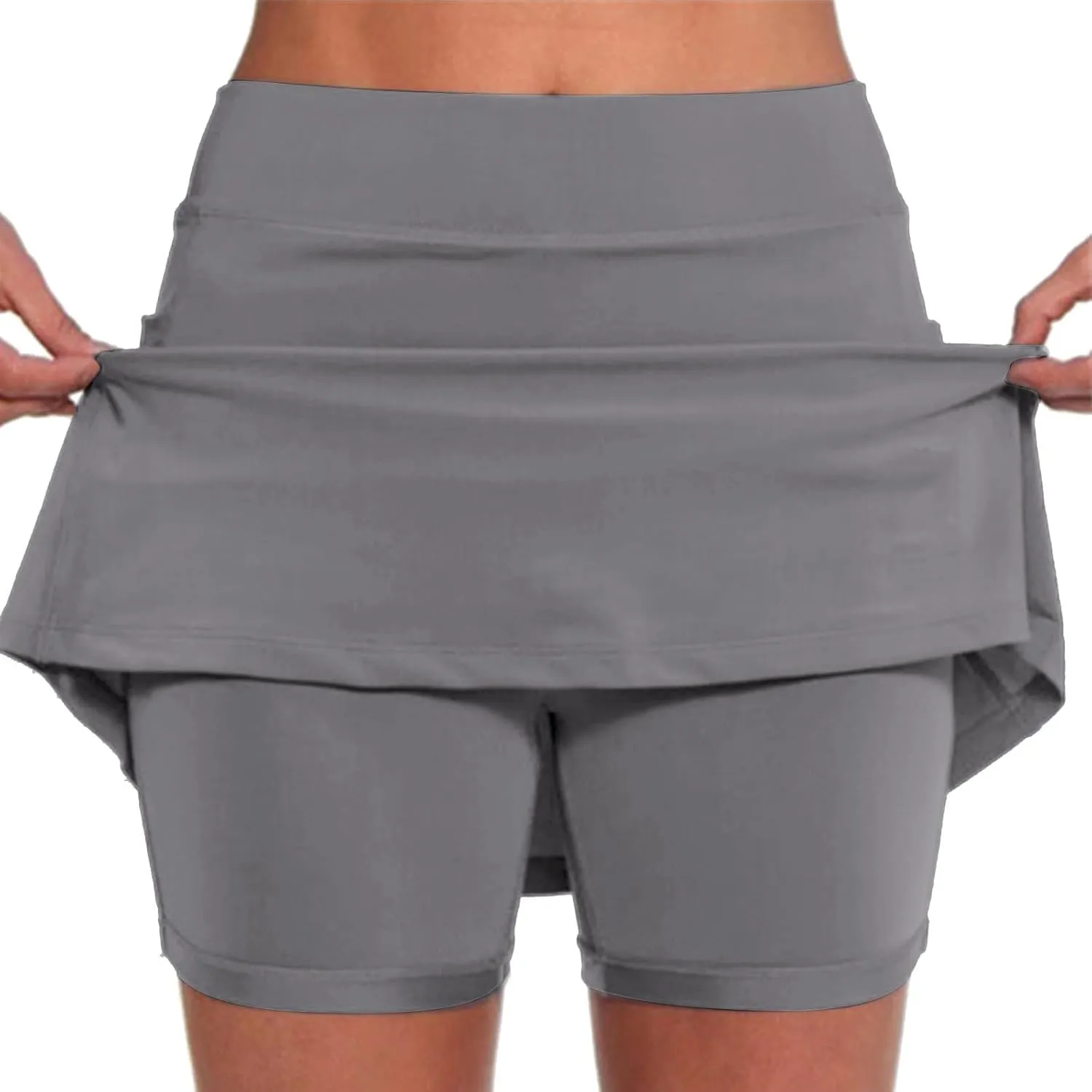 Summer Skorts for Women Tummy Control Athletic Sports Pants Casual Plus Size Tennis Skirts Running Shorts Golf Shorts