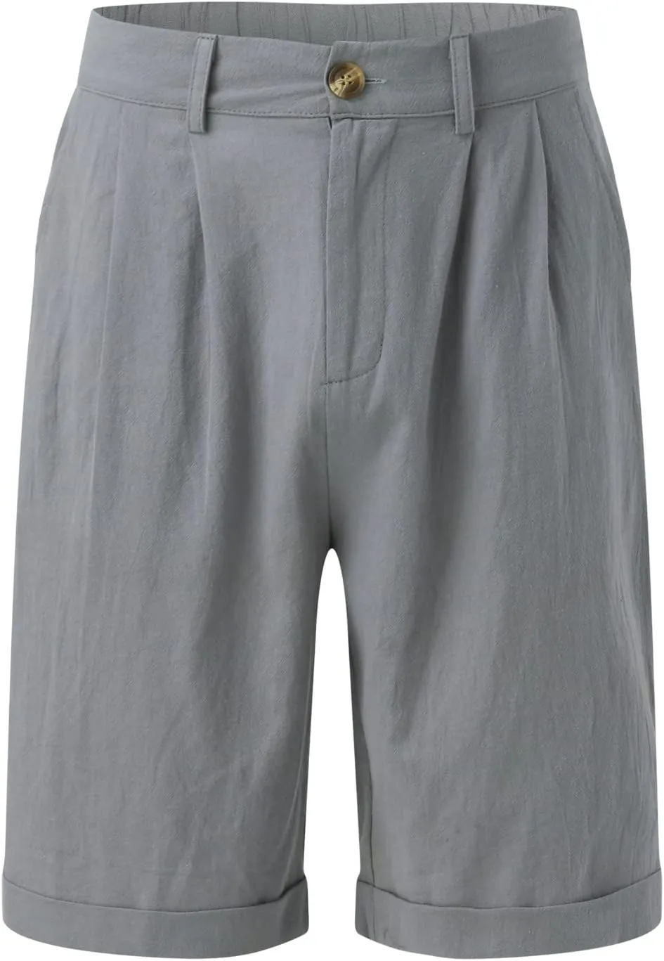 SUWBMHWE Cargo Shorts Men Mens White Linen Khaki 5 Inch Slim Fit Elastic for Inseam Regular Waist Men's Everyday Wear