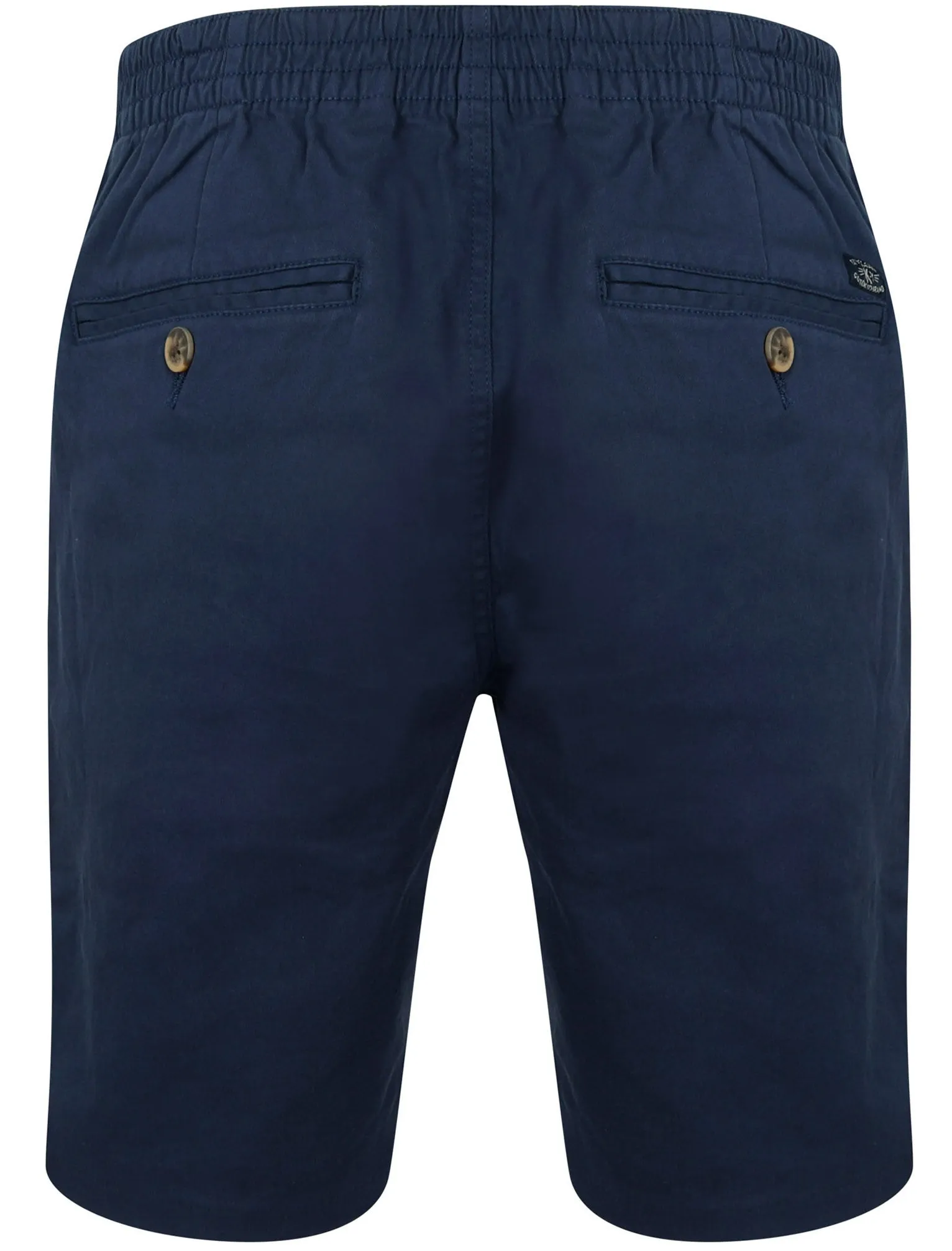 Will Cotton Chino Shorts with Elasticated Waist in Iris Navy - Tokyo Laundry