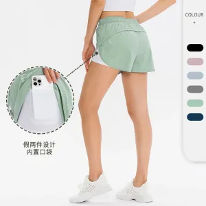 Women's High Waist Running Shorts with Pockets