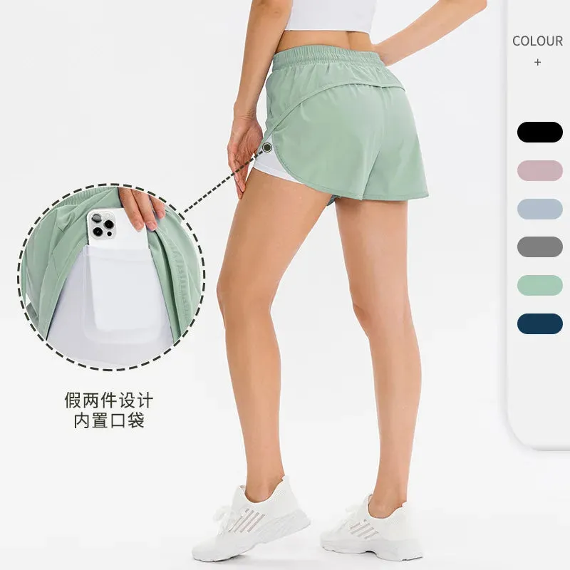 Women's High Waist Running Shorts with Pockets