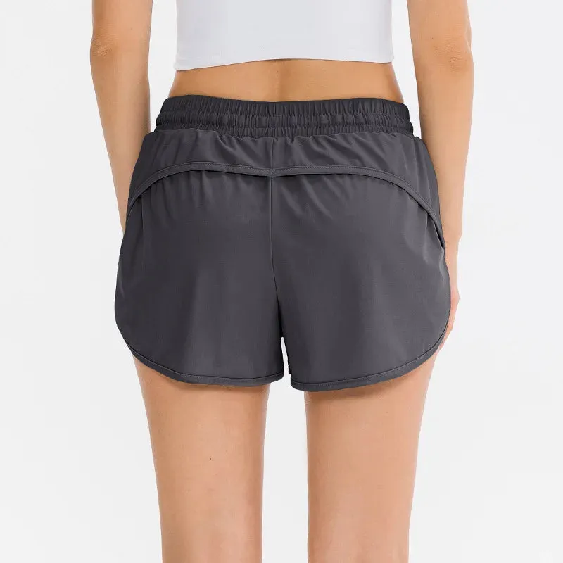 Women's High Waist Running Shorts with Pockets