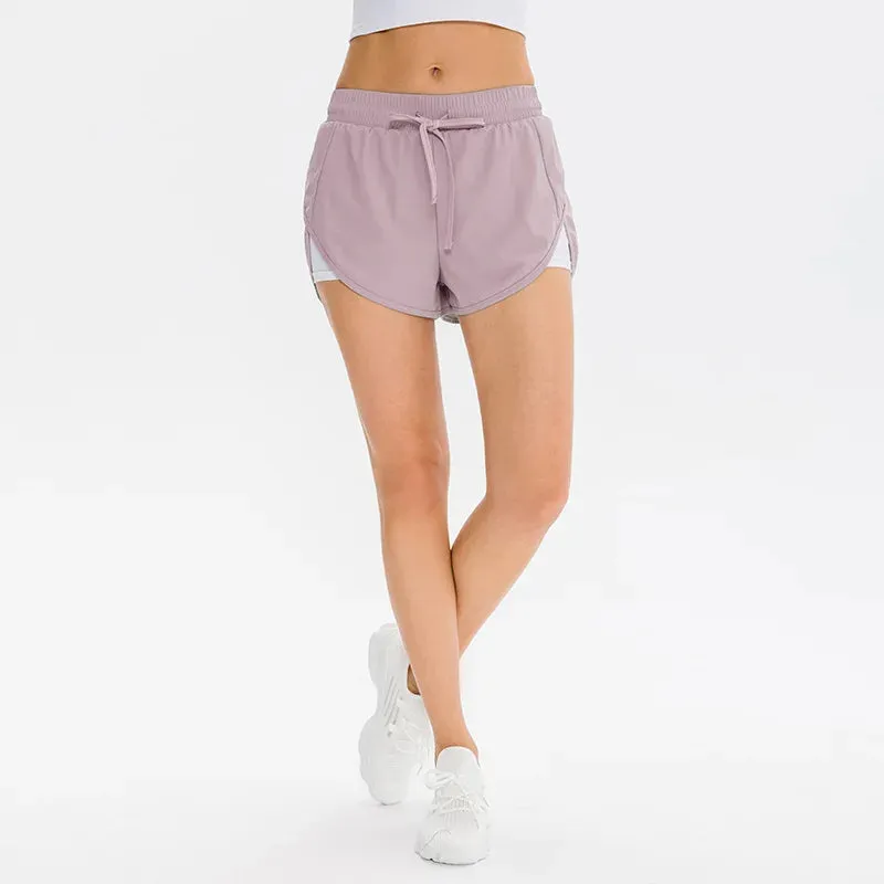 Women's High Waist Running Shorts with Pockets