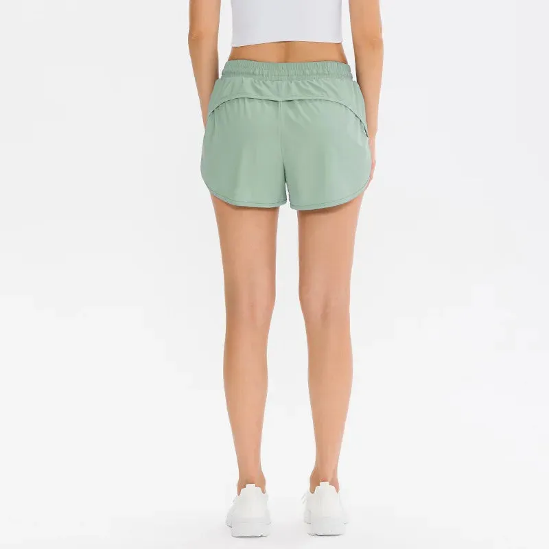 Women's High Waist Running Shorts with Pockets