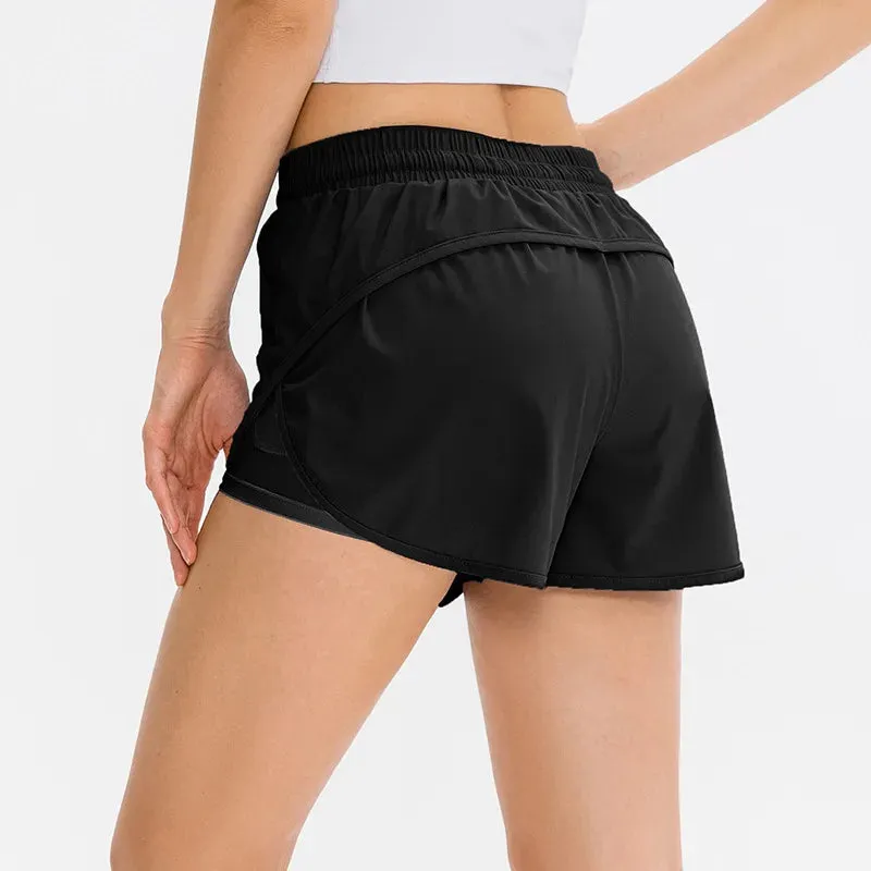 Women's High Waist Running Shorts with Pockets